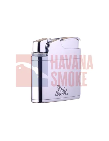 Зажигалка Lubinski "Таормина", кремневая, серебристая в полоску