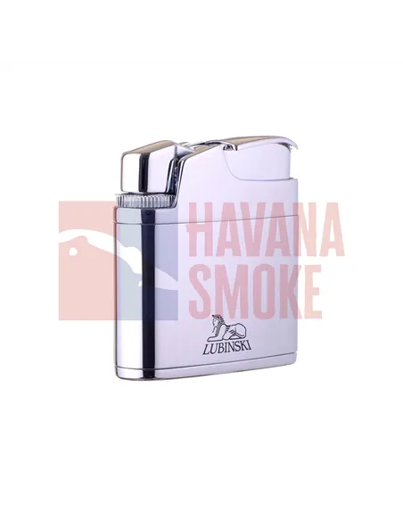 Зажигалка Lubinski "Таормина", кремневая, серебристая в полоску