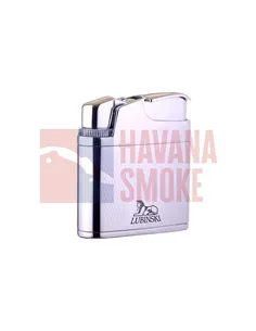 Зажигалка Lubinski "Таормина", кремневая, серебристая в рубчик