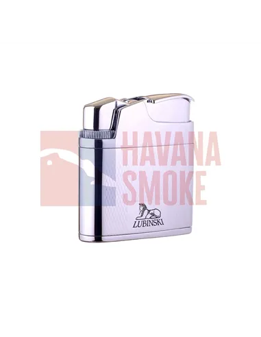 Зажигалка Lubinski "Таормина", кремневая, серебристая в рубчик