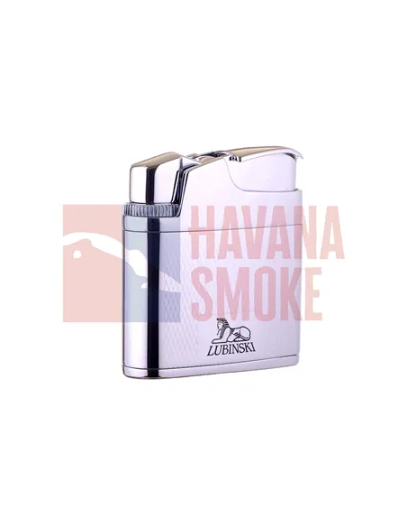 Зажигалка Lubinski "Таормина", кремневая, серебристая в рубчик