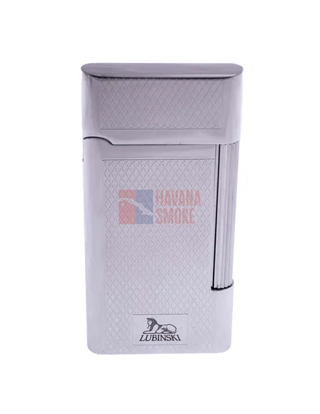 Зажигалка Lubinski "Рим" кремневая, серебристый рубчик