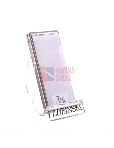 Зажигалка Lubinski "Милан" суперплоская, кремневая+турбо, серебристо-рифленая