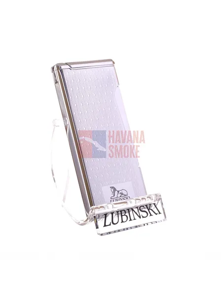 Зажигалка Lubinski "Милан" суперплоская, кремневая+турбо, серебристо-рифленая