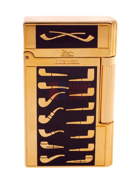 Зажигалка трубочная Lubinski Celebration, золото с бордо