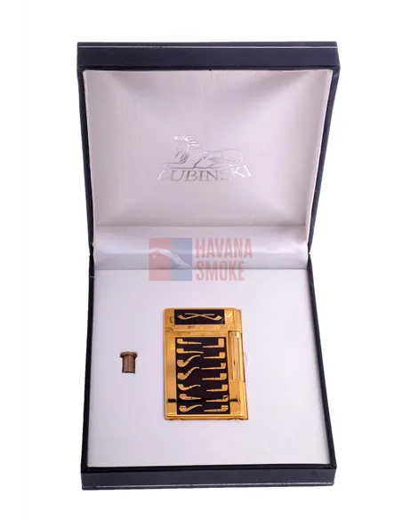 Зажигалка трубочная Lubinski Celebration, золото с бордо