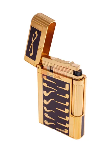 Зажигалка трубочная Lubinski Celebration, золото с бордо
