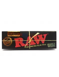 Сигаретная бумага RAW SINGLE WIDE BLACK (50пач х50лист) 