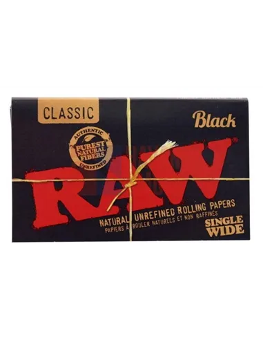 Сигаретная бумага RAW SINGLE WIDE DOUBLE BLACK (25пач х100лист) 