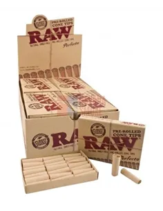 Сигаретные фильтры RAW PREROLLED CONE TIPS бумажные конические (20пач x21шт)