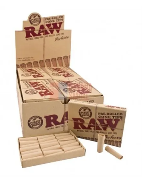 Сигаретные фильтры RAW PREROLLED CONE TIPS бумажные конические (20пач x21шт)