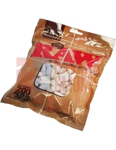 Сигаретные фильтры RAW REGULAR COTTON (200шт)