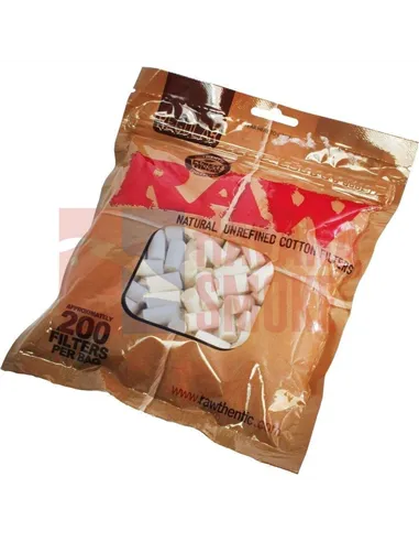 Сигаретные фильтры RAW REGULAR COTTON (200шт)