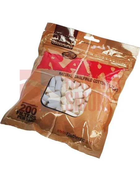 Сигаретные фильтры RAW REGULAR COTTON (200шт)