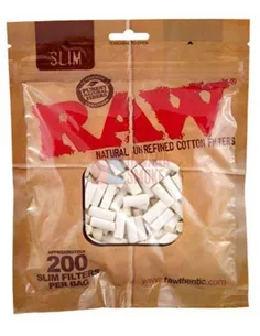Сигаретные фильтры RAW SLIM COTTON (200шт)