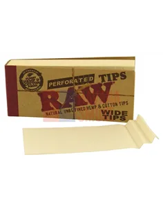 Сигаретные фильтры RAW TIPS WIDE бумажные 56х25мм (50пач x50 листов)