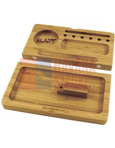 Набор для скручивания сигарет, дерево RAW TRAY BAMBOO FLIP