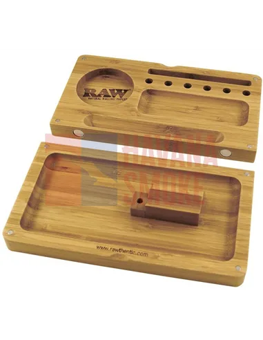 Набор для скручивания сигарет, дерево RAW TRAY BAMBOO FLIP