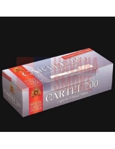 Сигаретные гильзы CARTEL CARBON WHITE (угольный фильтр) (5пач x 200шт) - купить в интернет-магазине Havana Smoke