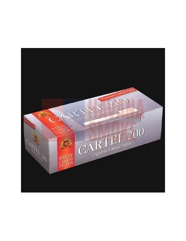 Сигаретные гильзы CARTEL CARBON WHITE (угольный фильтр) (5пач x 200шт) - купить в интернет-магазине Havana Smoke
