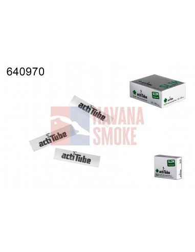 64097A Фильтры для самокруток угольные Acti Tube Slim 50шт 6,9 - купить в интернет-магазине Havana Smoke