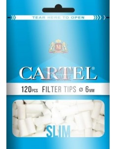 Сигаретные фильтры CARTEL SLIM 15 X 6 (34пач x 120шт) - купить в интернет-магазине Havana Smoke
