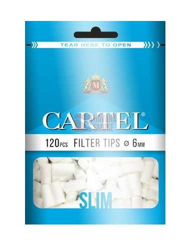 Сигаретные фильтры CARTEL SLIM 15 X 6 (34пач x 120шт) - купить в интернет-магазине Havana Smoke