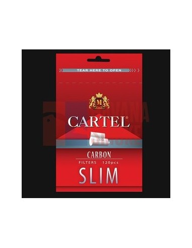Сигаретные фильтры CARTEL SLIM CARBON (угольный) (10пач x 120шт) - купить в интернет-магазине Havana Smoke