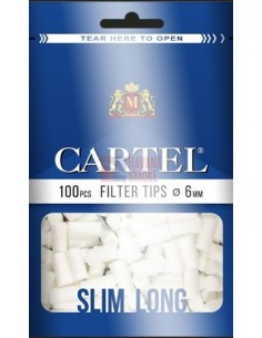 Сигаретные фильтры CARTEL SLIM LONG 22 X 6 (30пач x 100шт) - купить в интернет-магазине Havana Smoke