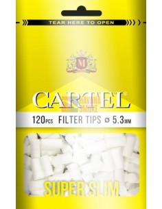 Сигаретные фильтры CARTEL SUPER SLIM 15 X 5,3 (34пач x 120шт) - купить в интернет-магазине Havana Smoke