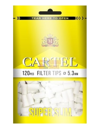Сигаретные фильтры CARTEL SUPER SLIM 15 X 5,3 (34пач x 120шт) - купить в интернет-магазине Havana Smoke