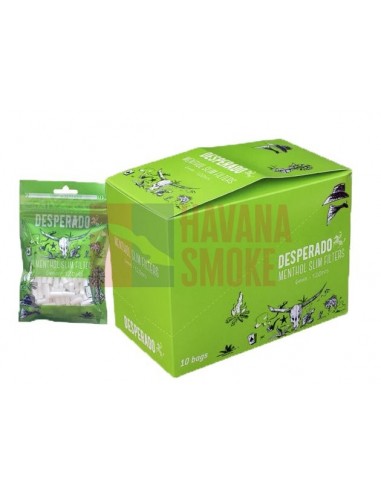 Сигаретные фильтры DESPERADO SLIM MENTHOL 15 X 6 (10пач x 120шт) - купить в интернет-магазине Havana Smoke