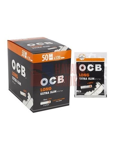 Сигаретные фильтры OCB Extra Slim Long (50пач x 120шт) BFOCBXS1210/150 - купить в интернет-магазине Havana Smoke
