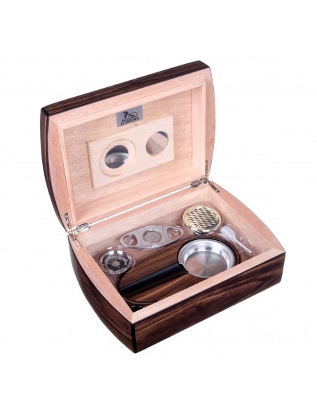 Хьюмидор Lubinski с подарочным набором на 30 сигар, Орех матовый QB206 - купить в интернет-магазине Havana Smoke