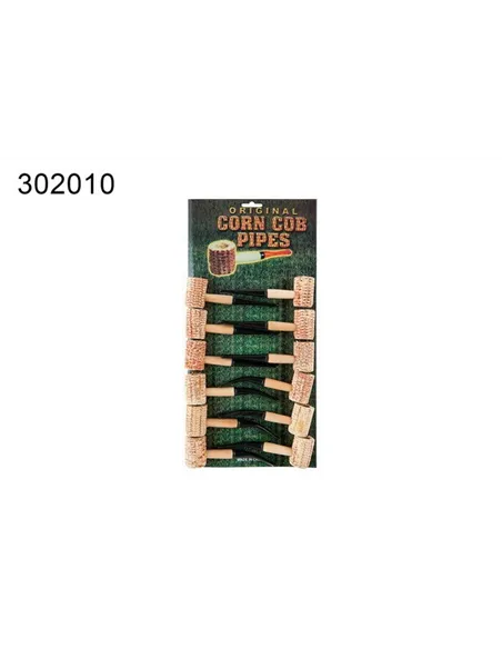 Трубка курительная из кукурузы 30201(набор 12 штук)