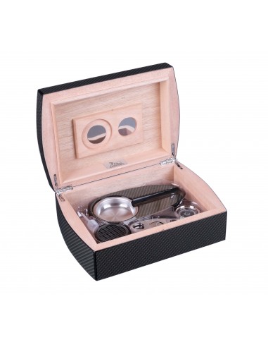 Хьюмидор Lubinski с подарочным набором на 30 сигар, Карбон QB305 - купить в интернет-магазине Havana Smoke