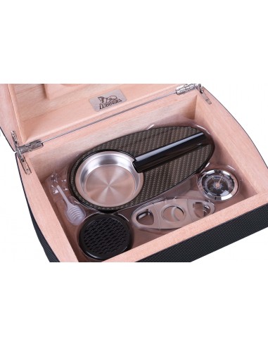 Хьюмидор Lubinski с подарочным набором на 30 сигар, Карбон QB305 - купить в интернет-магазине Havana Smoke