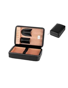 Хьюмидор для 4-х сигар дорожный, нат. кожа 920003