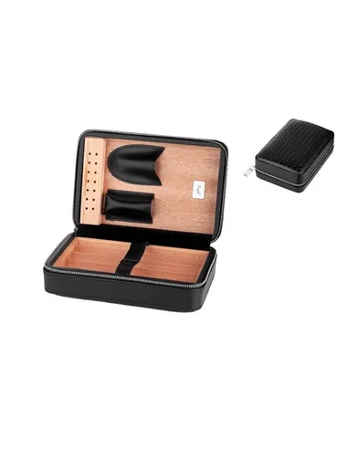 Хьюмидор для 4-х сигар дорожный, нат. кожа 920003