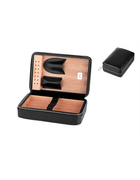 Хьюмидор для 4-х сигар дорожный, нат. кожа 920003