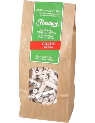 Фильтры для трубок PASSATORE 9mm угольные 200шт