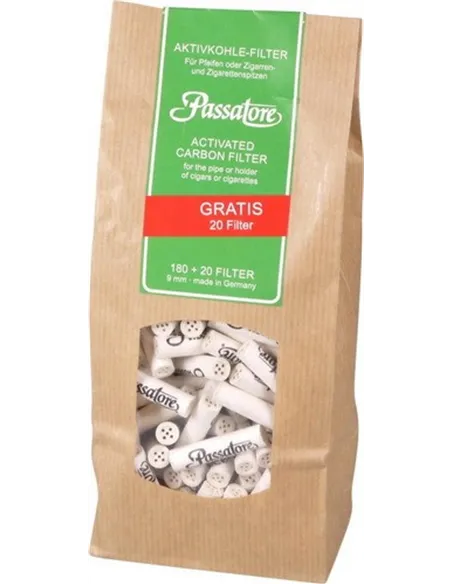Фильтры для трубок PASSATORE 9mm угольные 200шт
