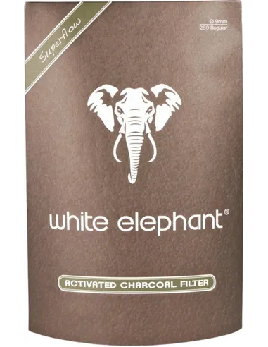 Фильтры для трубок WHITE ELEPHANT 9mm угольные 250шт