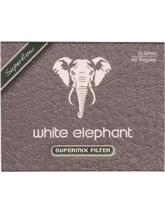 Фильтры для трубок WHITE ELEPHANT 9mm (угольные/пенка) 10x40шт
