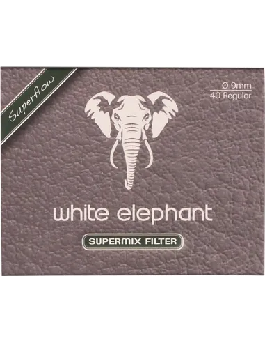 Фильтры для трубок WHITE ELEPHANT 9mm (угольные/пенка) 10x40шт