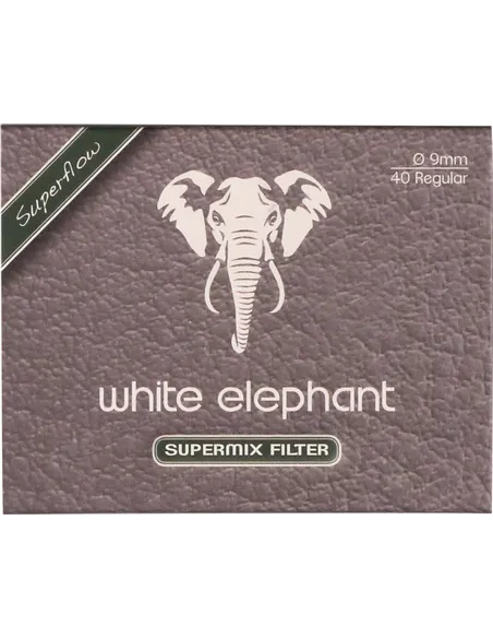 Фильтры для трубок WHITE ELEPHANT 9mm (угольные/пенка) 10x40шт