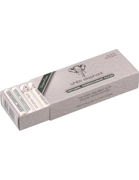 Фильтры для трубок WHITE ELEPHANT 9mm пенка 15x20шт