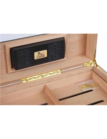 Хьюмидор Lubinski на 100 сигар cо стеклом, Эбеновое дерево Q2152