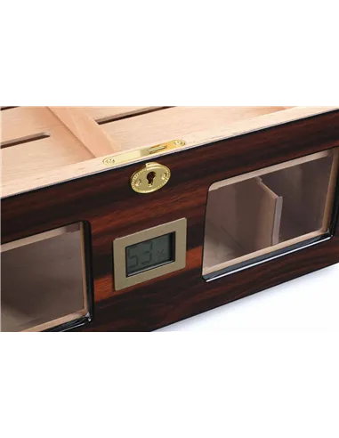 Хьюмидор Lubinski на 100 сигар cо стеклом, Эбеновое дерево Q2152