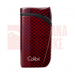 Купить Зажигалка сигарная Colibri Falcon, красный карбон LI310T7